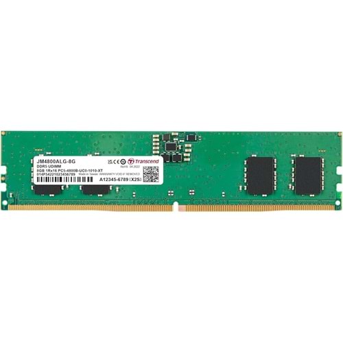 Transcend 8GB(1x8GB) 4800Mhz UDIMM DDR5 CL40 Pc Ram (JM4800ALG-8G) 