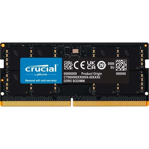 Crucial 32GB DDR5 5600MHz CT32G56C46S5 CL46 1.1V SODIMM Notebook Ram 