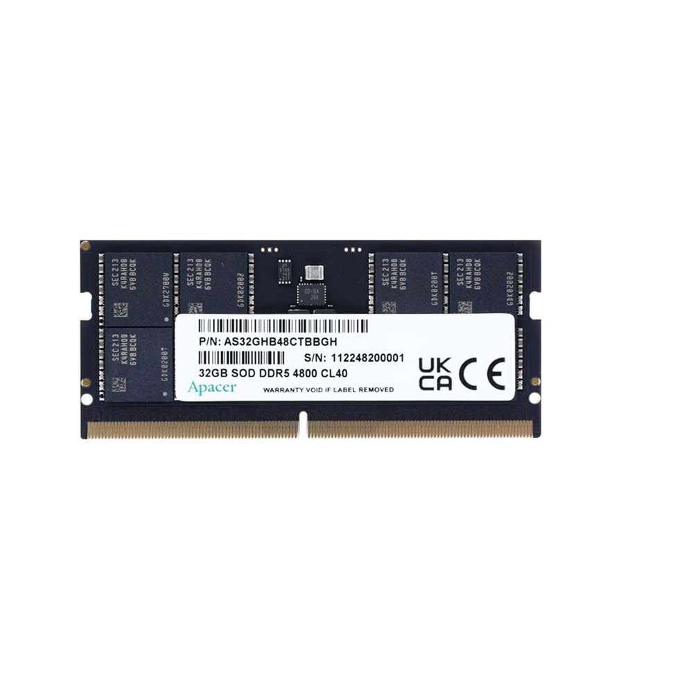 Apacer 16GB DDR5 4800Mhz CL40 1.1V FS.16G2A.PTH Notebook Ram
