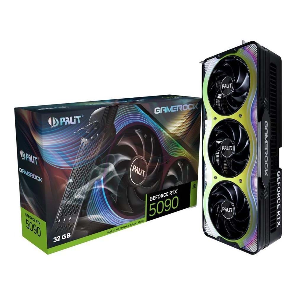 Palit Nvidia GeForce RTX5090 GAMEROCK 32GB 512Bit GDDR7 NE75090019R5-GB2020G Ekran Kartı 