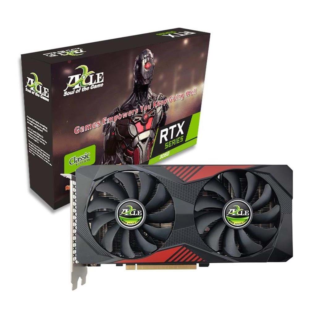 AXLE AX-RTX3060-12GD6P2IP3-GeForce RTX3060 PCI-E x16 4.0 12G DDR6 192bits w-HDMI-DPx3 w-fan 