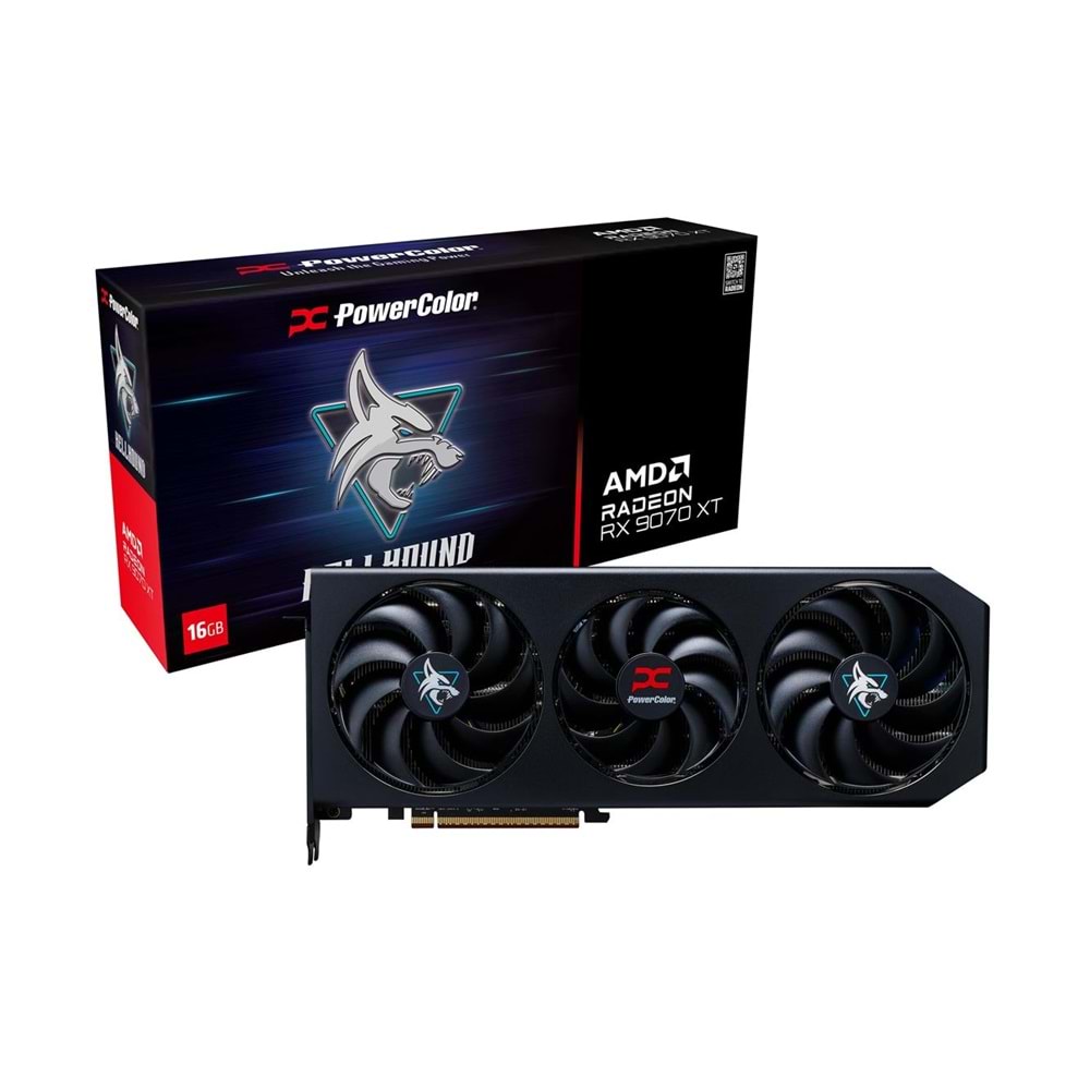 Powercolor Hellhound Radeon RX9070XT 16G-L-OC GDDR6 256Bit Gaming (Oyuncu) Ekran Kartı