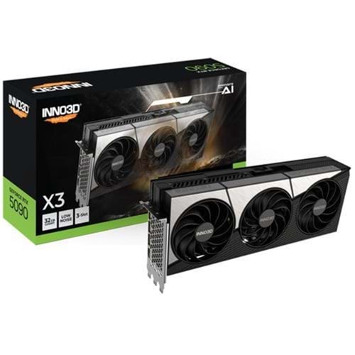 Inno3D RTX5090 x3 32GB 512Bit GDDR73xDP, HDMI, DLSS 4, NVIDIA Reflex 2 Ekran Kartı 