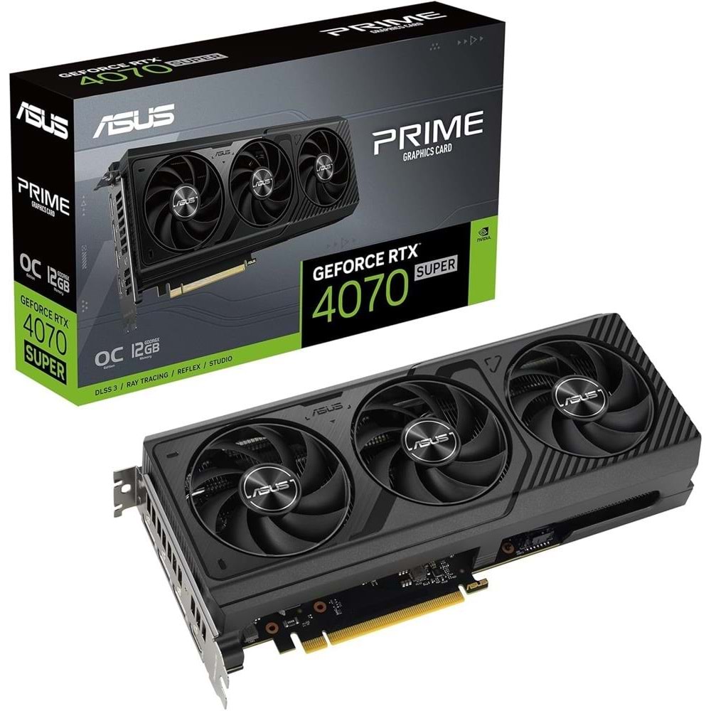 Asus Prime GeForce RTX4070 SUPER OC 12GB PRIME-RTX4070S-O12G GDDR6X 192Bit DX12 DLSS 3 Ekran Kartı