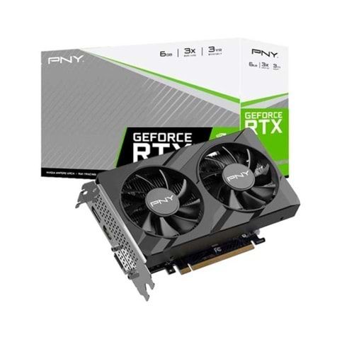 Pny GeForce RTX3050 Verto Dual Fan VCG30506DFXPB1 6GB GDDR6 96Bit DX12 Gaming (Oyuncu) Ekran Kartı