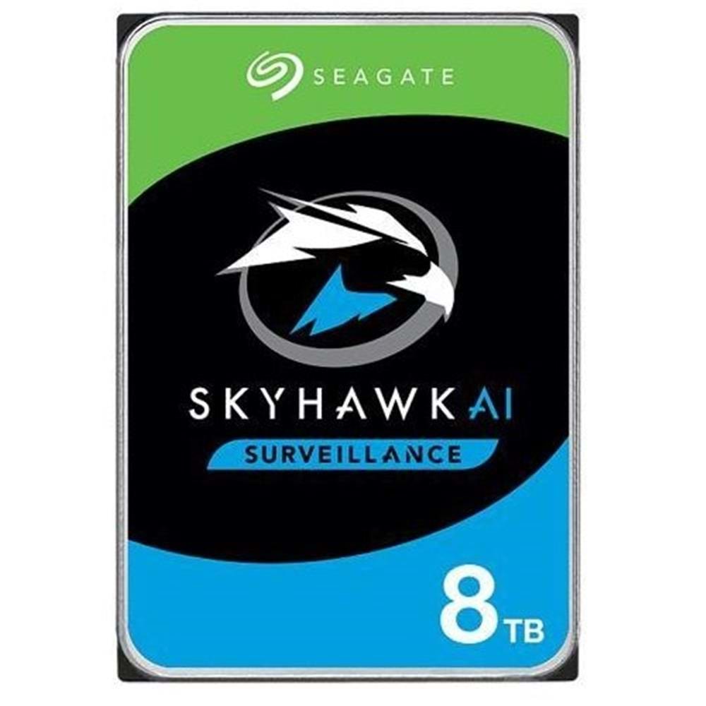 Seagate 8TB ST8000VE001 Skyhawk 256MB 3.5” SATA 3 7200Rpm 7-24 (Koyuncu Distiribitör Ürünü)