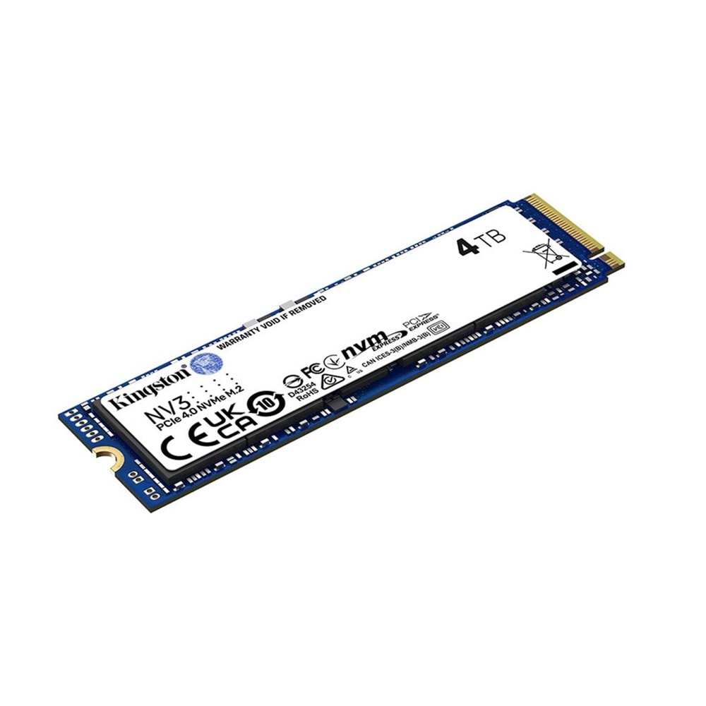 Kingston 4TB NV3 SNV3S-4000G 6000-5000MB-s PCI-Express 4.0 M.2 2280 Ssd Disk