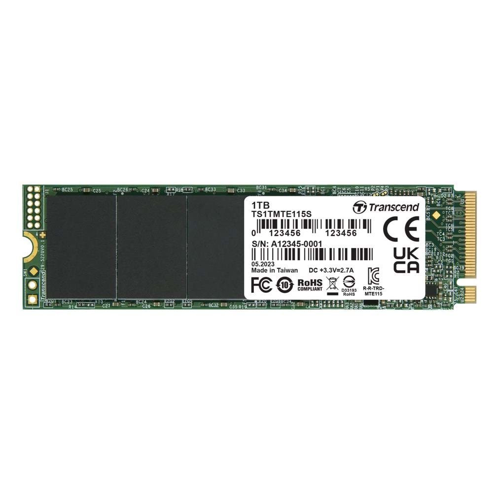 Transcend 1TB 115S 1TB TS1TMTE115S 3200-2000MB-s NVMe M.2 SSD Disk 