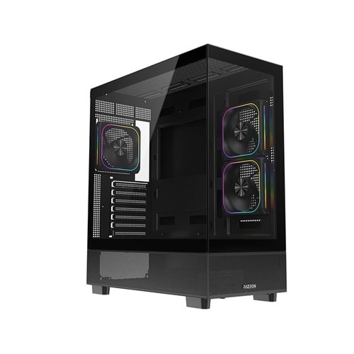 FAZEON F17 750W 80PLUS BRONZE 3x120mm ARGB Fanlı ATX Siyah Bilgisayar Kasası