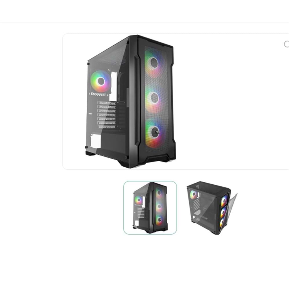 GameBooster FALCON GB-A750B 750w 80+ Bronze USB 3.0 Mesh ARGB ATX Mid Tower Gaming Kasa