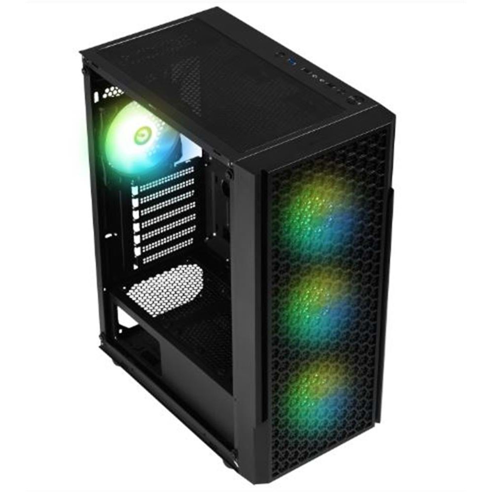 BitFenix PROTON 4-120mm FRGB Fan 600W 80 Plus Siyah 1-Usb3.0 2-Usb2.0 Tempered Glass Oyuncu Kasası