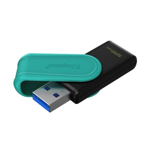 Kingston DTXS-128GB 128GB Portable USB 3.2 Gen1 DataTraveler ExodiaS (Black-Turquoise) Flash Bellek 