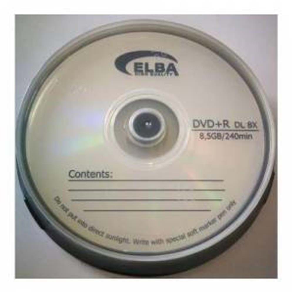 Elba DVD+R 8.5GB DL 240MIN 8X 10 luCakebox
