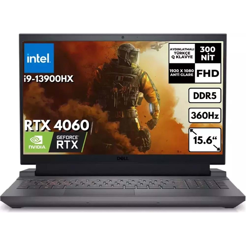 Dell G15 5530 i9-13900HX 32GB 2 TB SSD RTX 4060 G155530017U 15.6