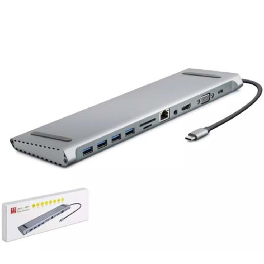 HADRON HDX7854 TYPE-C HDTV COMBO TYPE-C + HDMI 4K 30Hz + 4-USB3.0 + VGA + AUDIO +