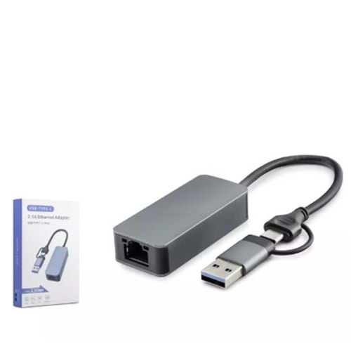 HADRON HDX7852 ETHERNET CARD USB2.0 + TYPE-C 2.5 Gigabit 