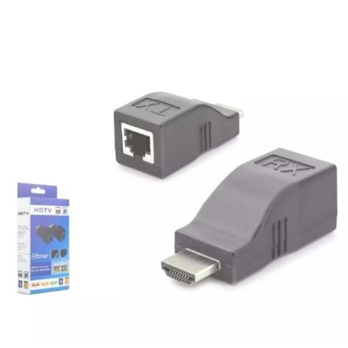 Hadron Hdx1359 30M 4K - 2K - Full HD 1080p Hdmi Extender Siyah