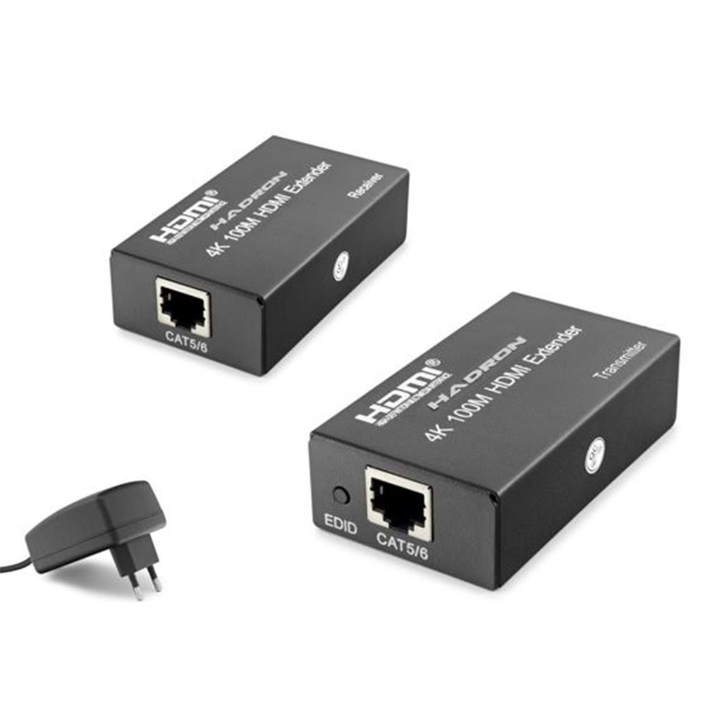 Hadron Hdx1367 100M Hdmi Extender 4K DC 5V adaptör Siyah