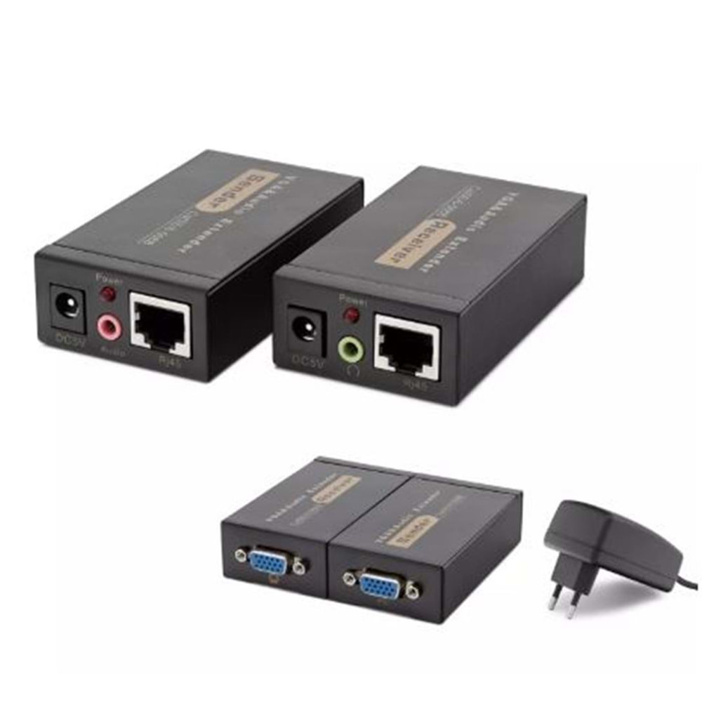 Hadron Hdx1318 100M Vga + Audio Extender 1920×1440 @ 60Hz Siyah