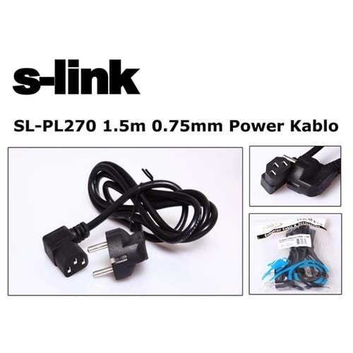 S-link SL-PL270 1.5mt 0.75mm L Power Elektrik Kablosu