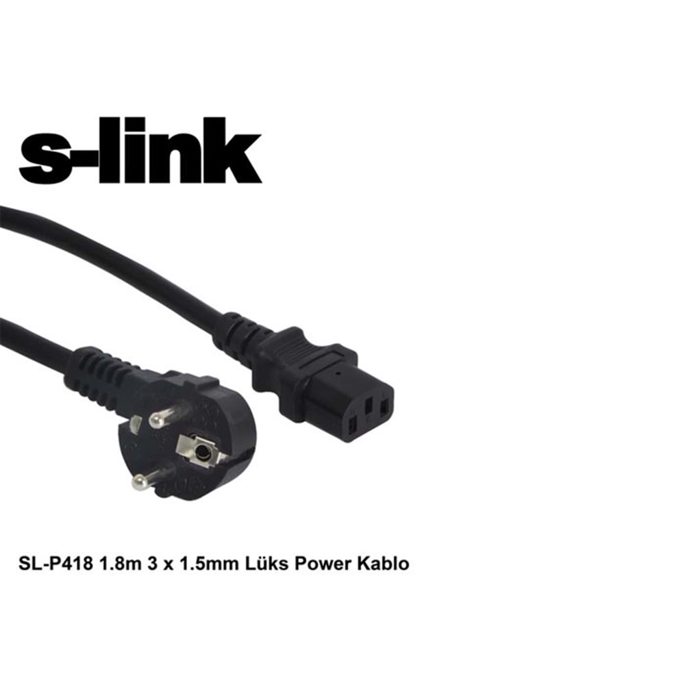 S-link SL-P175 1.5m 0.75mm Lüks Power Kablo