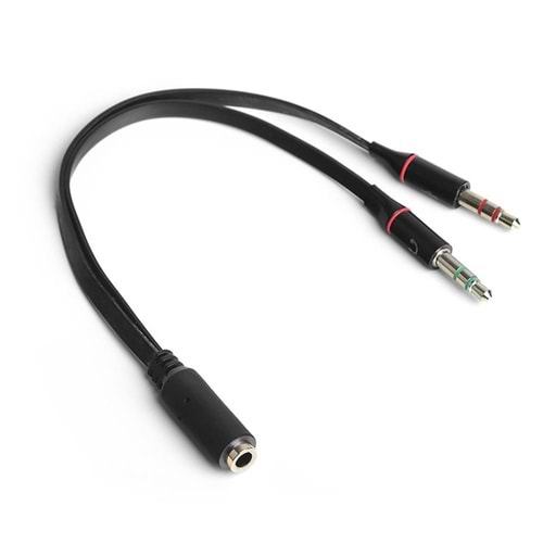 Dark DK CB AUC04 2x3.5mm Stereo Dişi - 4pin 3.5mm Stereo Erkek Y Splitter Kablo