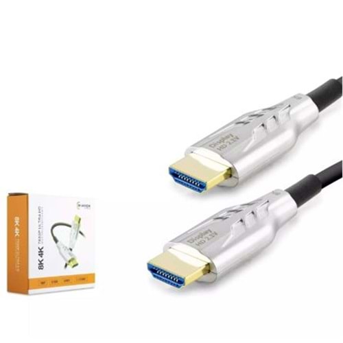 HADRON HDX2048 HDMI KABLO PVC 8K 60HZ 2.1V OPTIC OD8.0 15M SİYAH