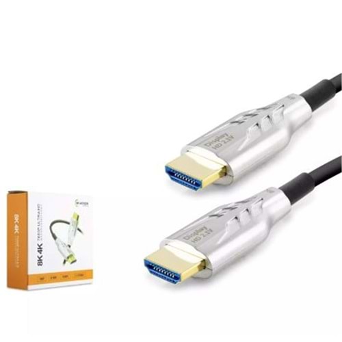 HADRON HDX2047 HDMI KABLO PVC 8K 60HZ 2.1V OPTIC OD8.0 10M SİYAH