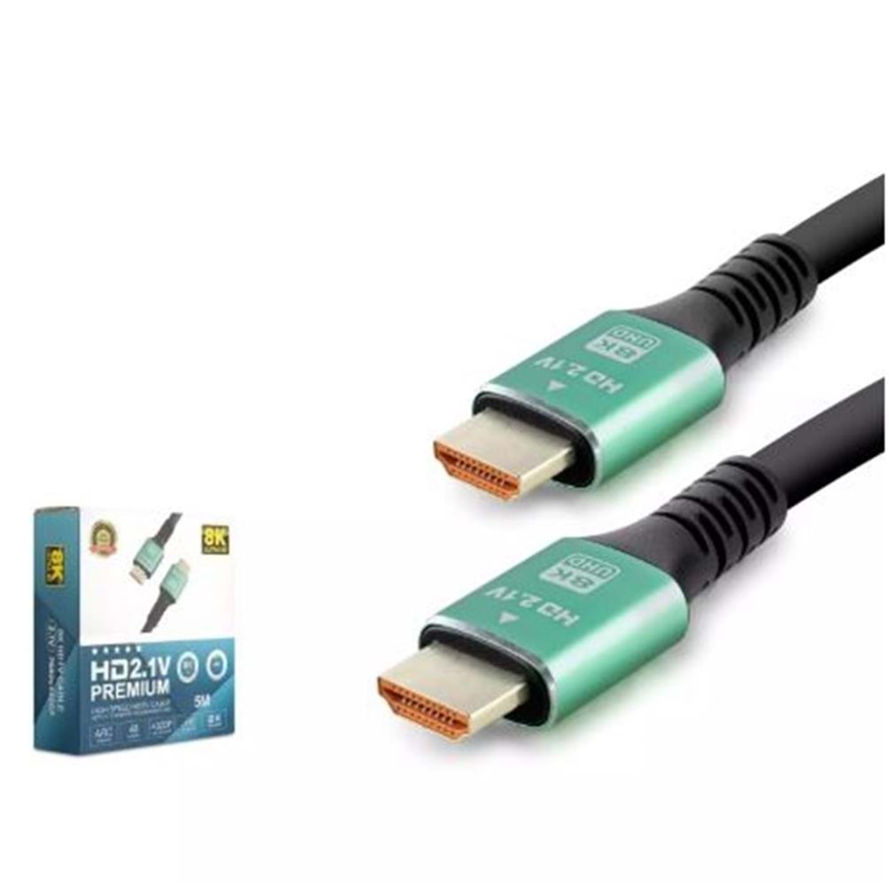 HADRON HDX2046 HDMI KABLO PVC 8K 60HZ 2.1V OPTIC OD8.0 5M SİYAH