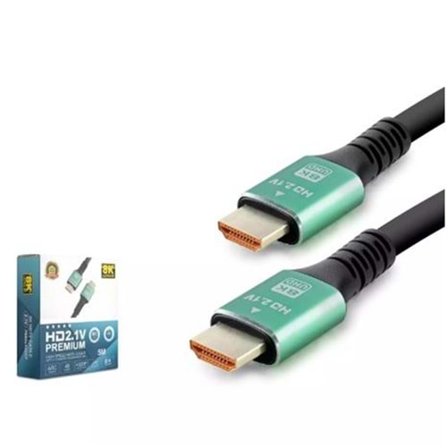 HADRON HDX2046 HDMI KABLO PVC 8K 60HZ 2.1V OPTIC OD8.0 5M SİYAH