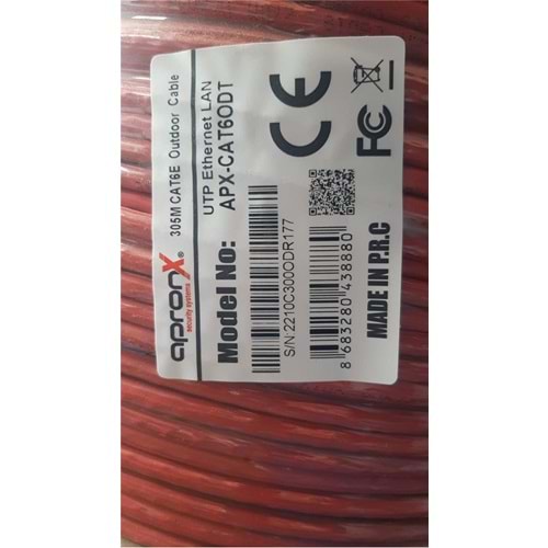 Apronx Cat6 23AWG 305Mt Outdoor 0,57mm Turuncu Utp Kablo 