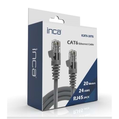 INCA ICAT6-20TG 20mt Gri Kablo 