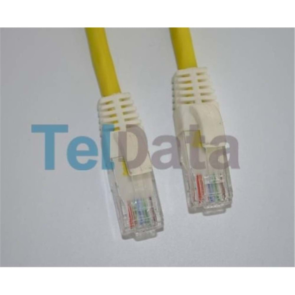 Teldata TLD-030YY Cat6 0.30MT Sarı Utp Patch Kablo