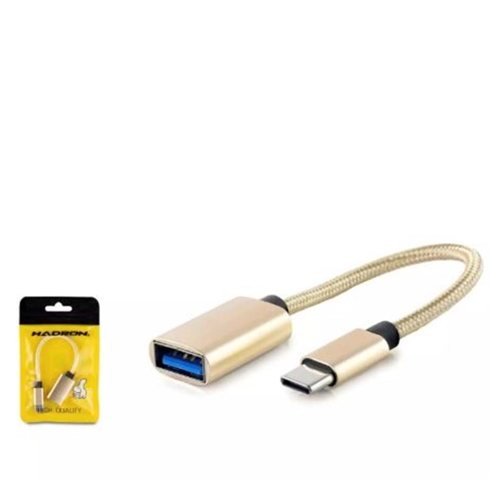 Hadron Hdx1001 Type-C To Usb F Kablo Gold