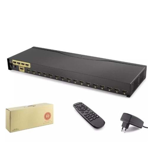 Hadron Hdx1379 16 Port Hdmi Kvm Switch IR uzaktan kumanda 4K çözünürlük
