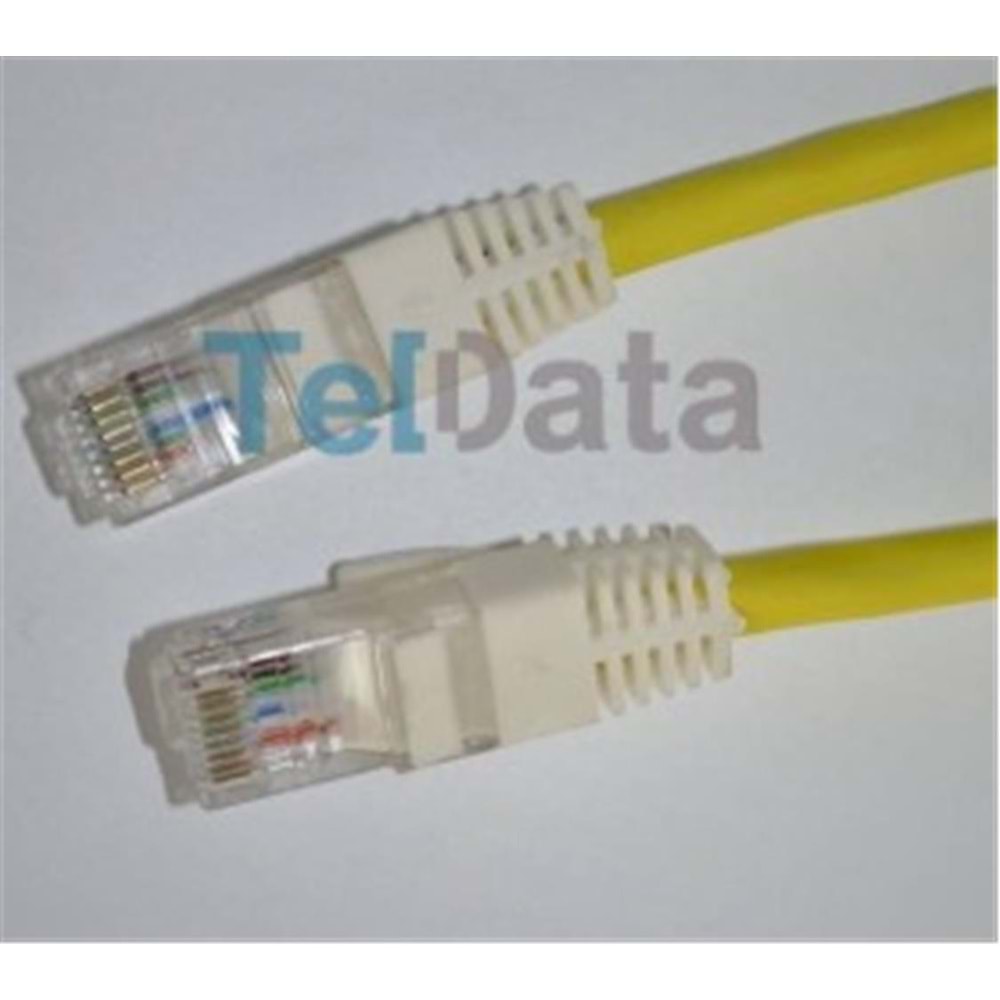 Teldata TLD-3000YS Cat6 30MT Sarı Utp Patch Kablo