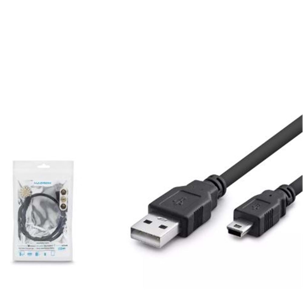 Hadron Hdx7524 Usb Mini V3-5Pin To Usb Kablo 50Cm Siyah