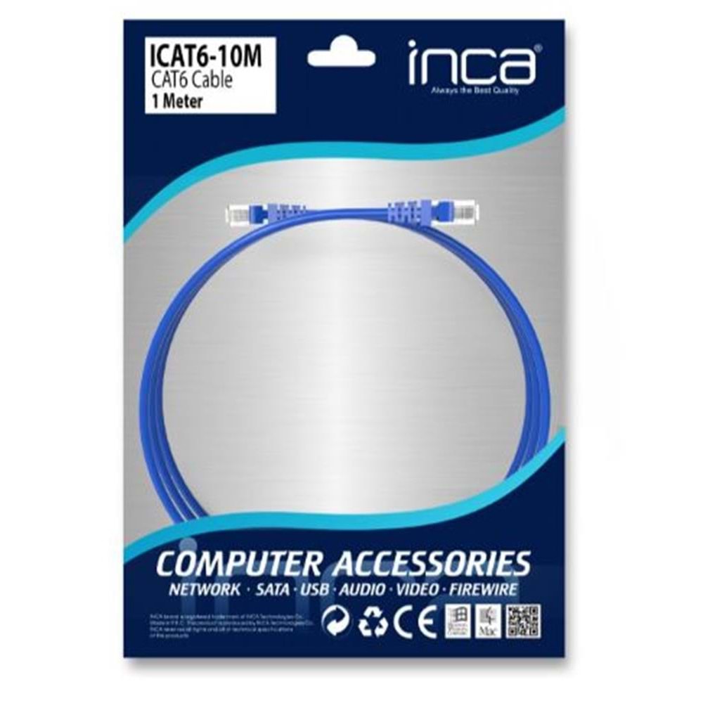 INCA ICAT6-10M 1 Metre Gri Kablo