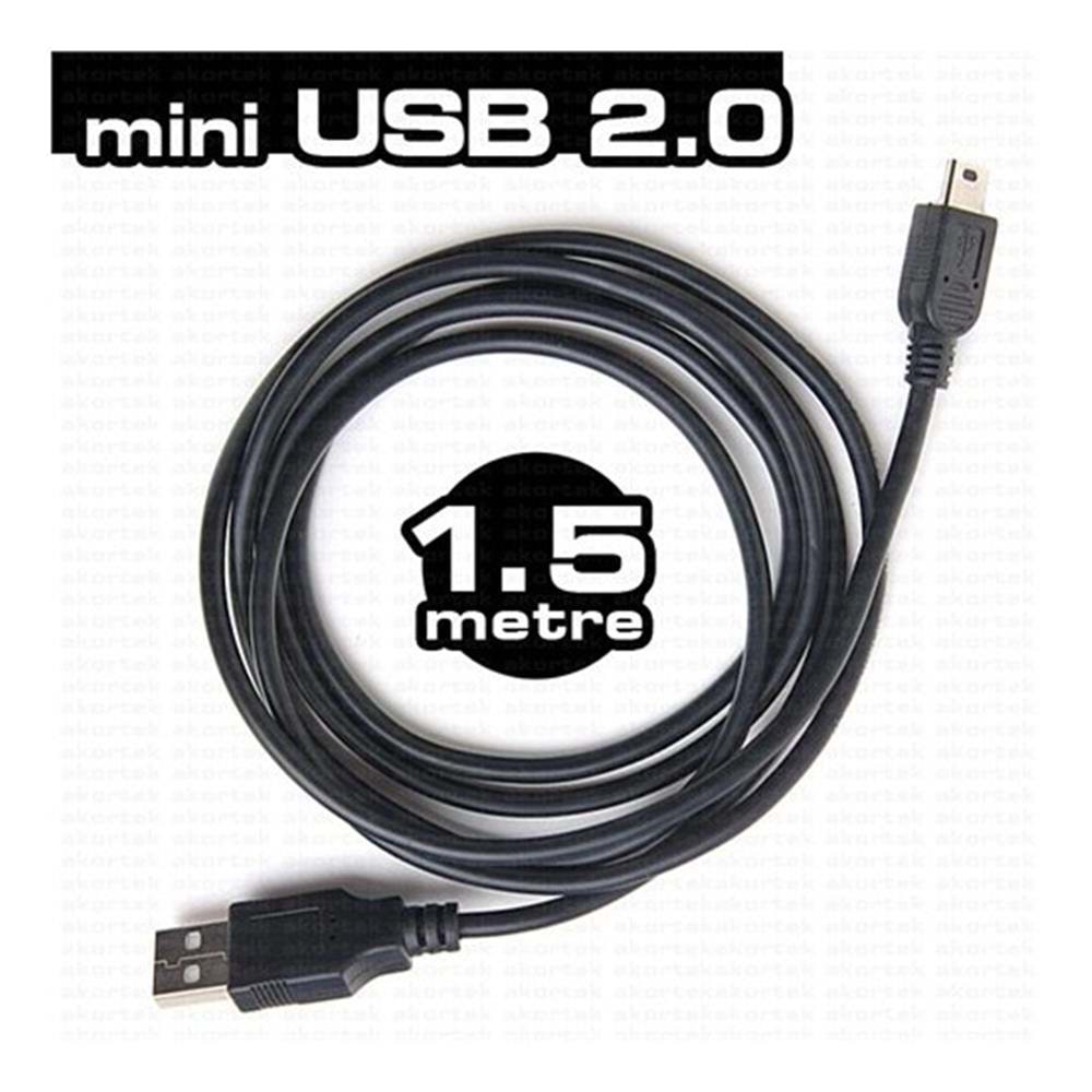 Dark DK-CB-USB2MINIL150Mini USB 2.0 1.5m Şarj ve Data Kablosu 
