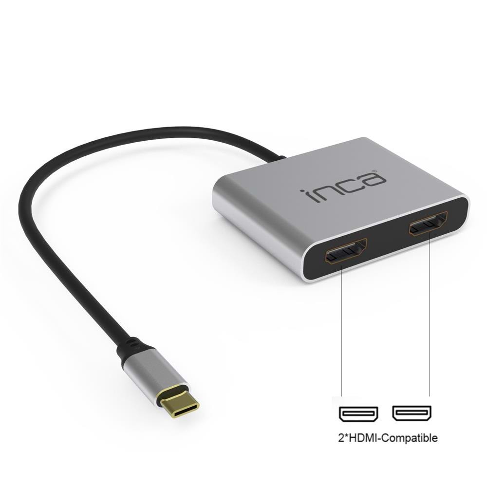 Inca ITPC-4 T Usb C To 2x Hdmı 4K USb 2.0+Pd