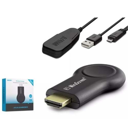 HADRON HDX2351 HDMI Kablosuz Görüntü Aktarım Cihazı Display Android - iOS - Windows - macOS - Siyah