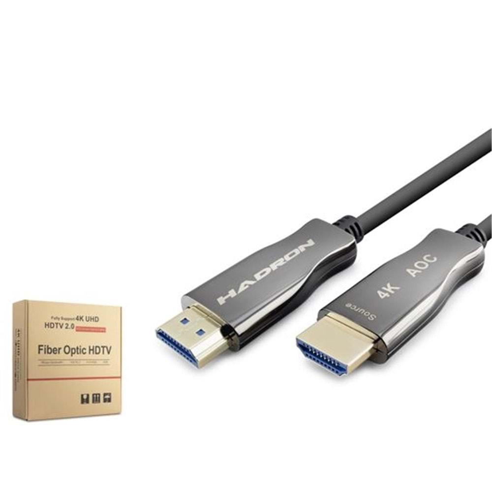Hadron Hdx2060 Fiber Hdmi Kablo 4K 60Hz 60M Siyah