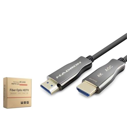 Hadron Hdx2060 Fiber Hdmi Kablo 4K 60Hz 60M Siyah