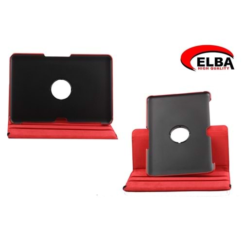 Elba Samsung Tab2 P5100 Renkli Kılıf 360 Derece Dönebilen (Beyaz-Kırmızı-Açık Mavi-Siyah) 10.1