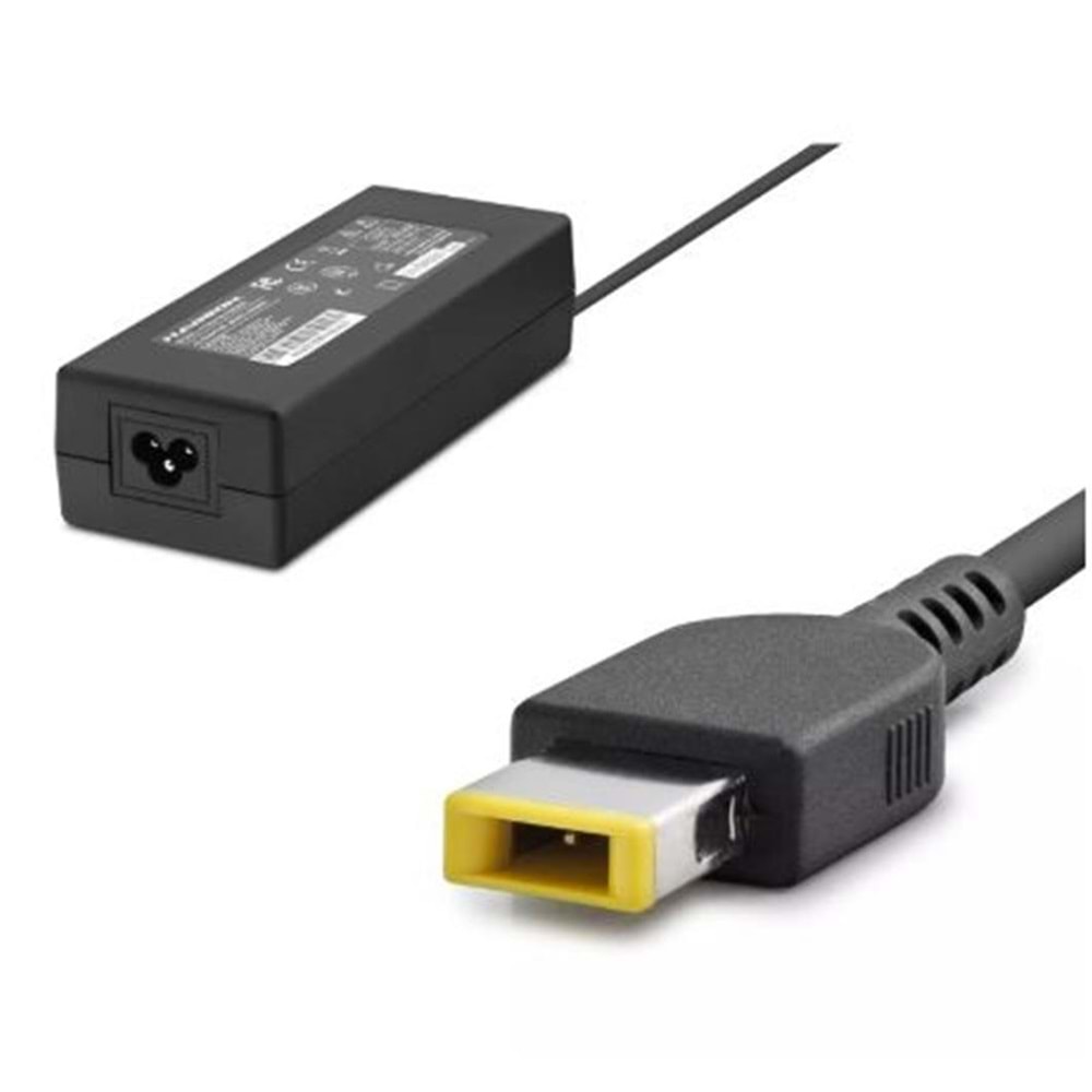Hadron HD8862 LENOVO - IBM Uyumlu 20V 6.75A 135W Laptop Adaptörü (Usb Tip Sarı Kare Uç) Siyah