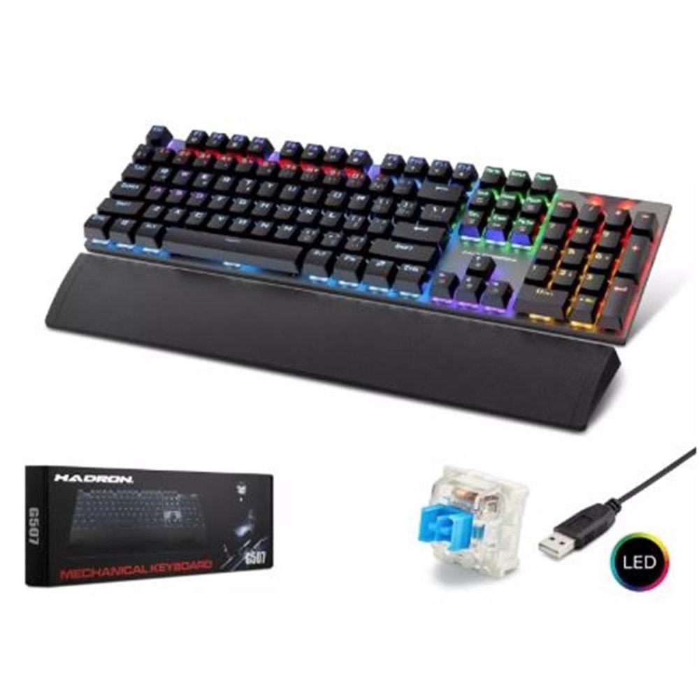 HADRON G507 KABLOLU MEKANİK RGB OYUN KLAVYE