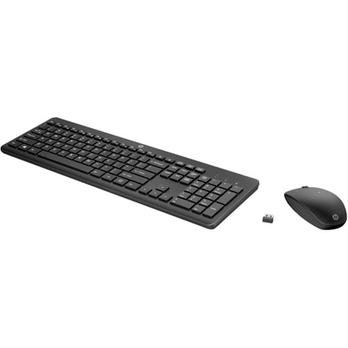 HP 230 18H24AA Kablosuz Klavye+ Mouse Set 2.4Ghz (2 x AAA keyboard; 1 x AA Mouse) Siyah 