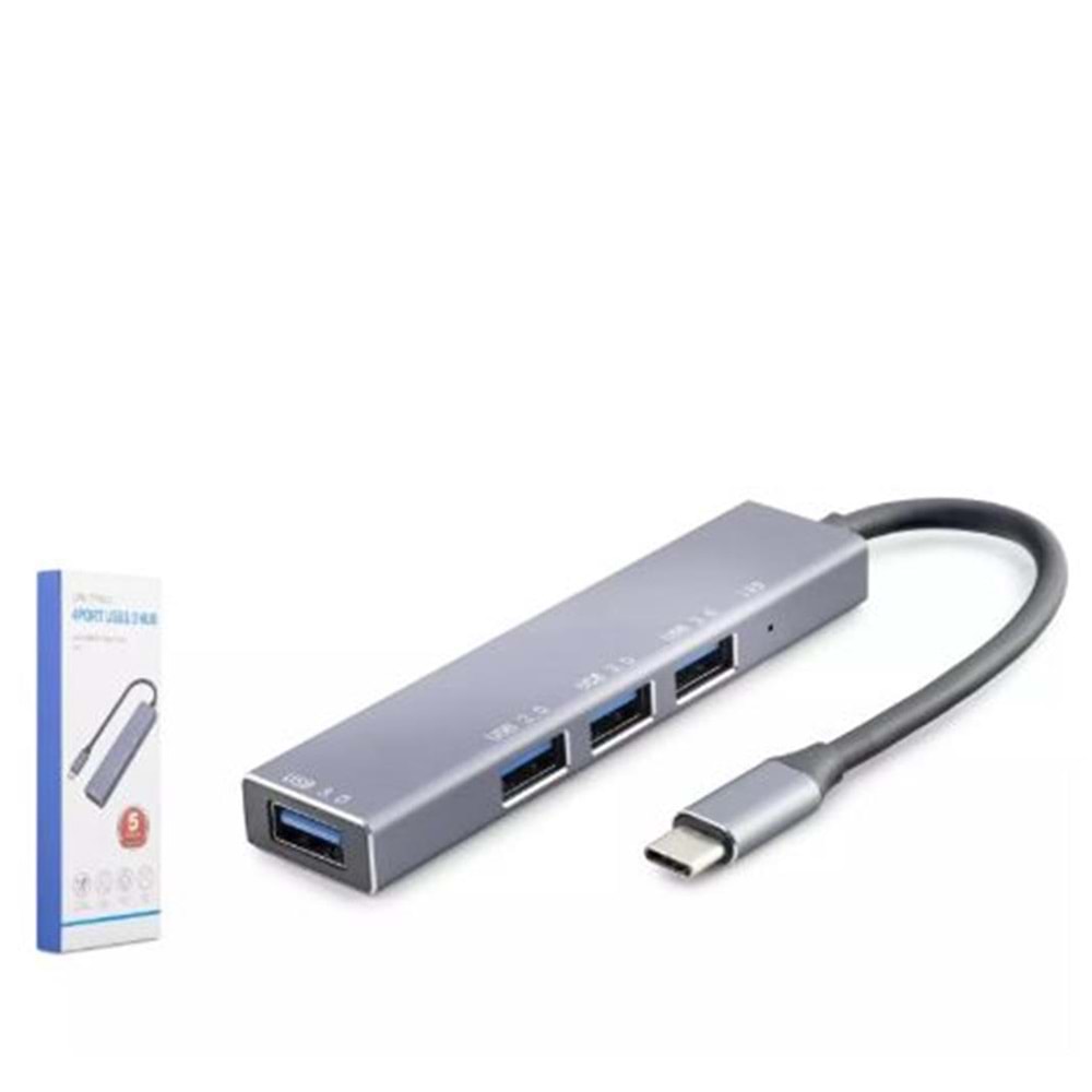 HADRON HDX7043 TYPE-C HUB 4-USB3.0 GRİ
