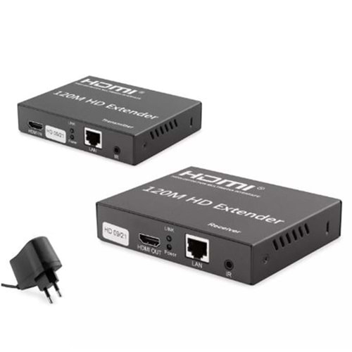Hadron Hdx1348 120M Hdmi Extender 3840 x 2160 @30Hz 4K Siyah