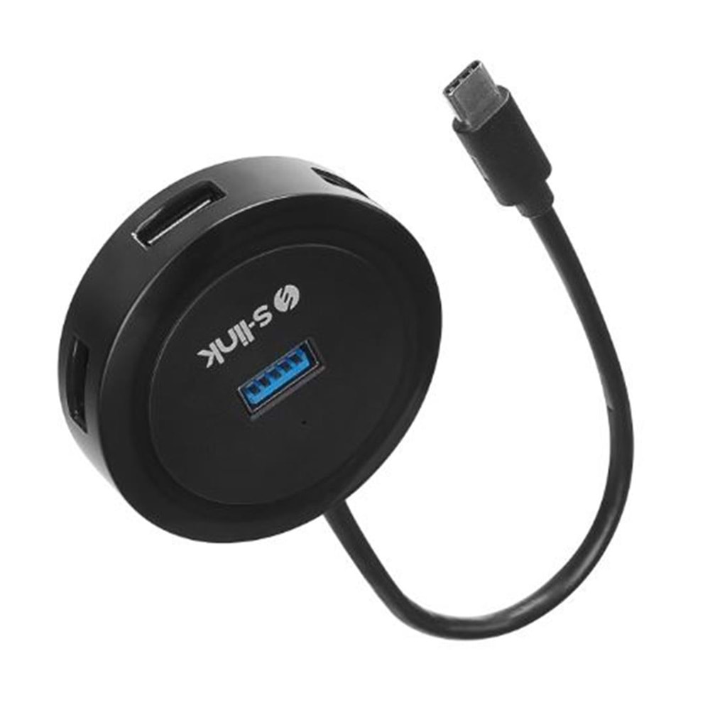 S-link SW-U340 4 Port Usb 3.0 Gri Type-C Hub